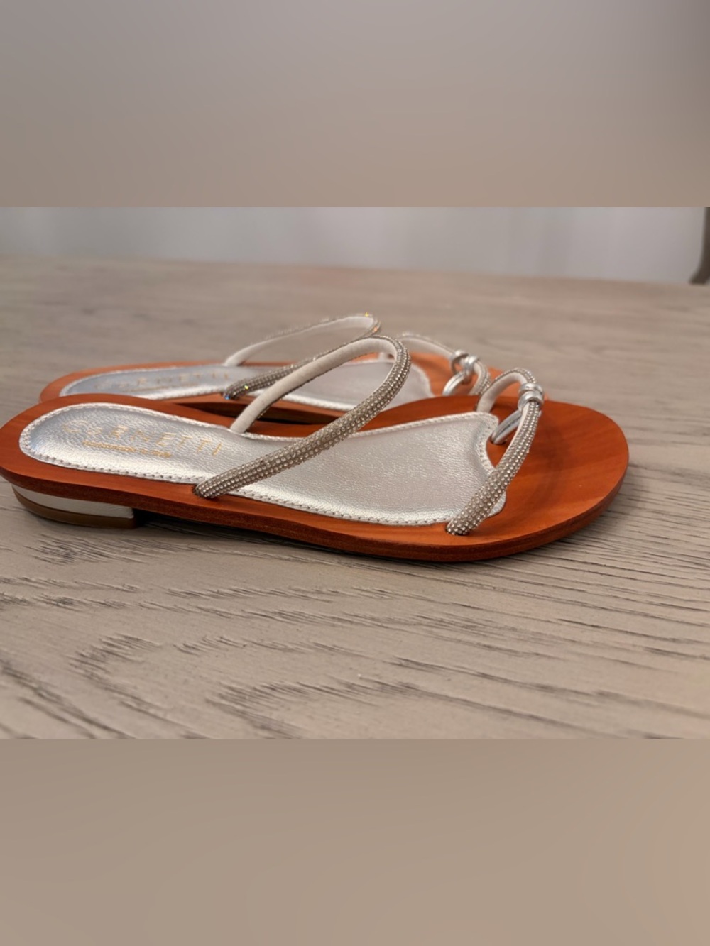 NWT CoRNETTI Claudia Slide Sandal With Rhinestone Straps Size 36 (6)